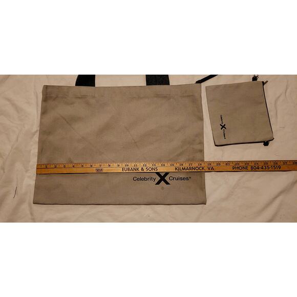 Celebrity Cruises tote with matching mini bag gray cruise vacation beach bag - Picture 4 of 10